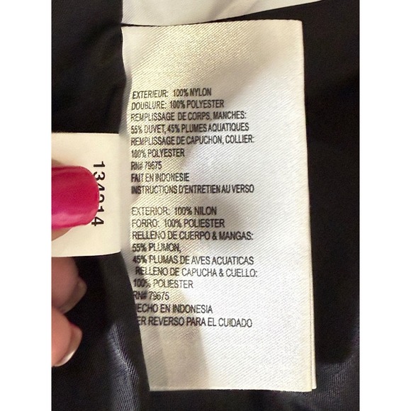 Michael Kors Womens Black Puffer Vest‎ Full Zip Sleeveless Hooded Jacket S - Picture 9 of 9